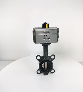 D671X-16C-DN50氣動對夾軟密封蝶閥，氣動橡膠密封蝶